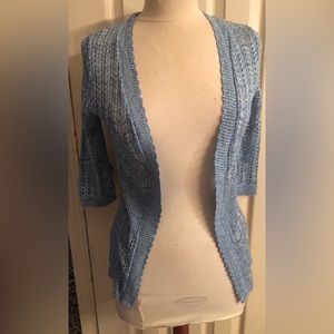 Kim Petite multi colored open front cardigan 3/4 sleeve size ps